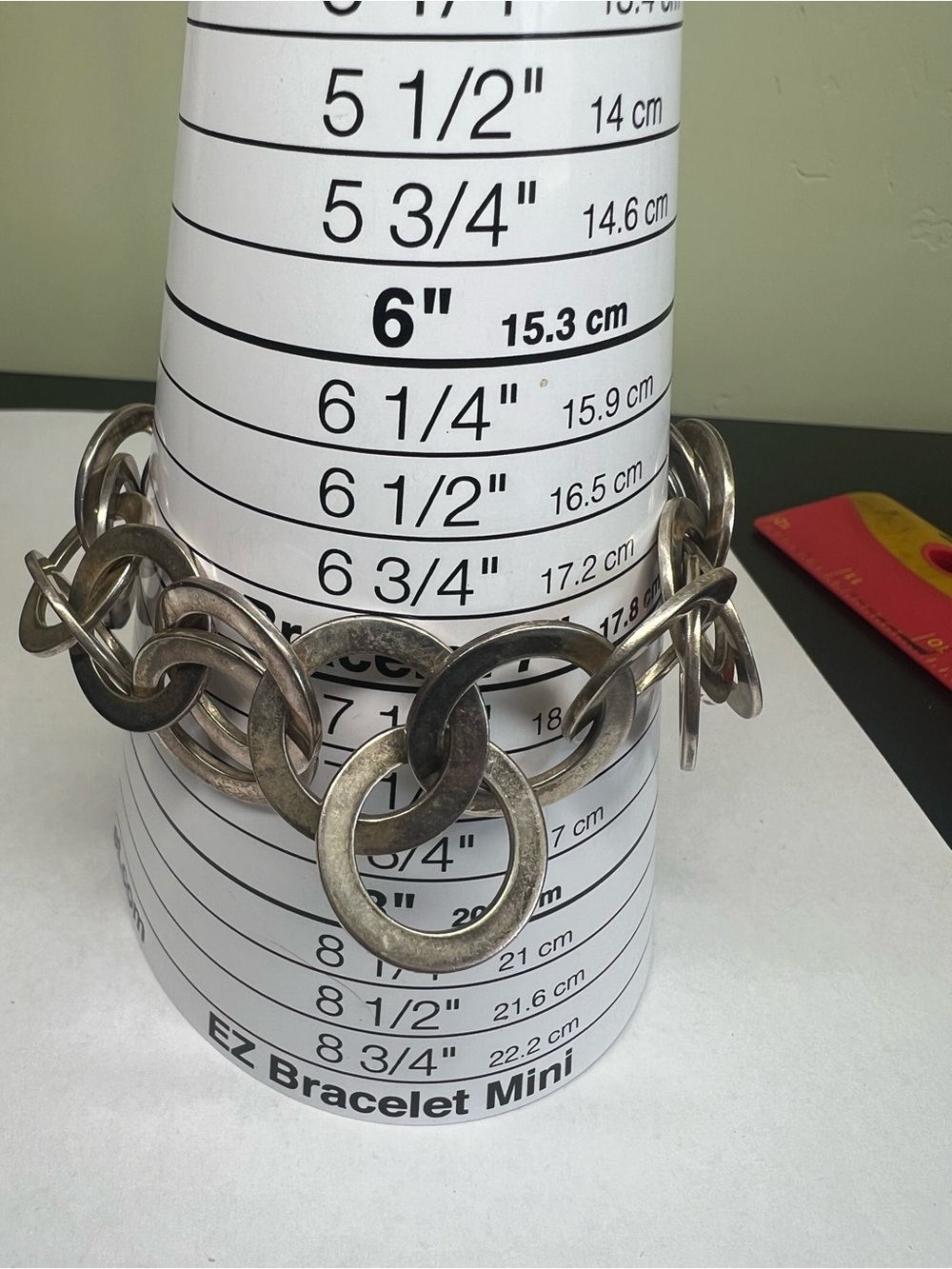 Silpada Sterling heavy locking circle rings bracelet 7” - Picture 6 of 7